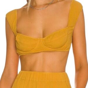 Tropic of C South Pacific Top Cotton Gauze Sunflower Yellow Size Large NWT